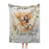 Couverture photo commémorative personnalisée pour animaux de compagnie - Idée de cadeau commémoratif pour les propriétaires de chiens/chats - Vous étiez plus qu'un simple animal de compagnie